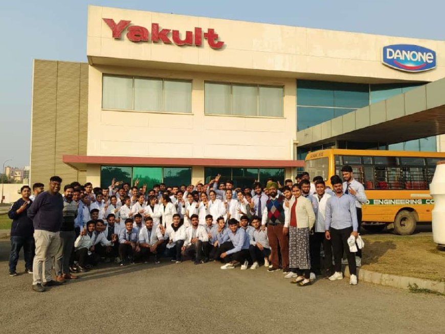 Anand College of Pharmacy organized a one-day Industrial Visit for 3rd & 4th year B. Pharm students to Yakult Danone India Pvt. Ltd.